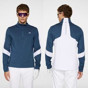 J.LINDEBERG NWT Carl Mid Layer Golf 1/4 Zip Jacket in Key Largo Size XL